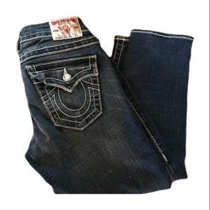 True Religion Lily Big T Cropped Jeans 25 Perfect